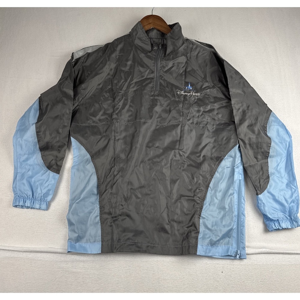 Walt Disney World Parks Pullover Packable Windbreaker 1/4 Zip Rain Jacket fits M